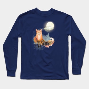 Moon light fox Long Sleeve T-Shirt